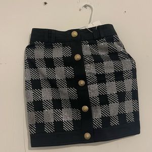 Balmain skirt size 36 Italy with rhinestone